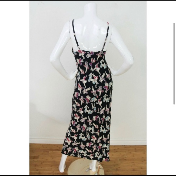 RARE VINTAGE BETSEY JOHNSON PIN UP PAPER DOLLS MAXI DRESS S RETRO 90s Y2K GRUNGE - Picture 4 of 5